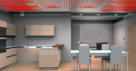 Soffitto radiante riscaldamento e raffrescamento